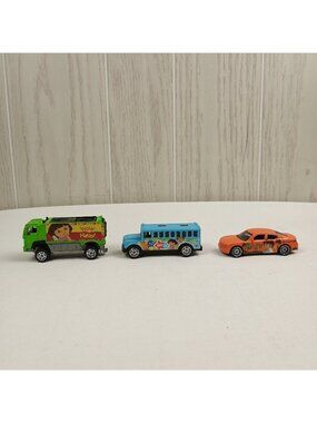 Lot Of Three Dora The Explorer Matchbox Cars By Mattel V16, Bus, And Charger